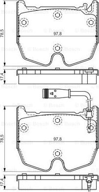 BOSCH 0 986 494 364 - Тормозные колодки, дисковые, комплект unicars.by