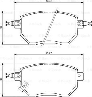 BOSCH 0 986 494 366 - Тормозные колодки, дисковые, комплект unicars.by