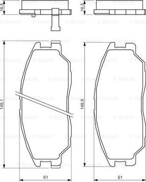 BOSCH 0 986 494 360 - Тормозные колодки, дисковые, комплект unicars.by