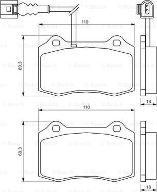 BOSCH 0 986 494 367 - Тормозные колодки, дисковые, комплект unicars.by