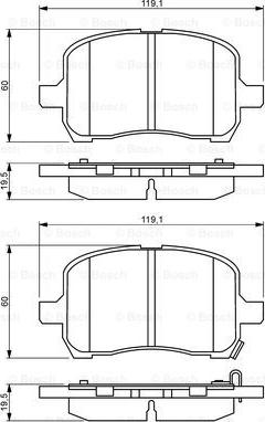 BOSCH 0 986 494 306 - Тормозные колодки, дисковые, комплект unicars.by