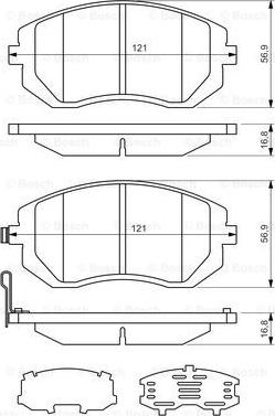 BOSCH 0 986 494 315 - Тормозные колодки, дисковые, комплект unicars.by