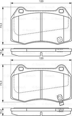 BOSCH 0 986 494 310 - Тормозные колодки, дисковые, комплект unicars.by