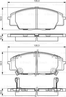 BOSCH 0 986 494 311 - Тормозные колодки, дисковые, комплект unicars.by