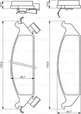 BOSCH 0 986 494 313 - Тормозные колодки, дисковые, комплект unicars.by