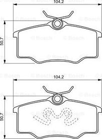 BOSCH 0 986 494 389 - Тормозные колодки, дисковые, комплект unicars.by