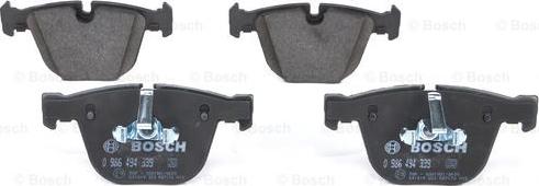 BOSCH 0 986 494 339 - Тормозные колодки, дисковые, комплект unicars.by