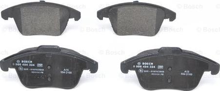 BOSCH 0 986 494 324 - Тормозные колодки, дисковые, комплект unicars.by