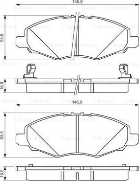 BOSCH 0 986 494 326 - Тормозные колодки, дисковые, комплект unicars.by