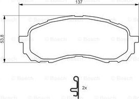 BOSCH 0 986 494 373 - Тормозные колодки, дисковые, комплект unicars.by