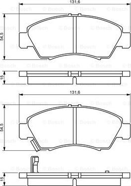 BOSCH 0 986 494 299 - Тормозные колодки, дисковые, комплект unicars.by