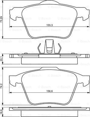 BOSCH 0 986 494 245 - Тормозные колодки, дисковые, комплект unicars.by