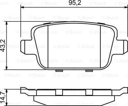 BOSCH 0 986 494 247 - Тормозные колодки, дисковые, комплект unicars.by