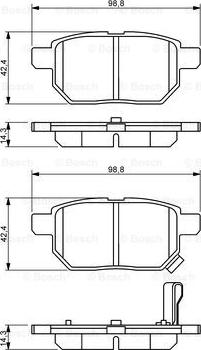 BOSCH 0 986 494 255 - Тормозные колодки, дисковые, комплект unicars.by