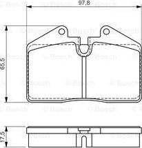 BOSCH 0 986 494 267 - Тормозные колодки, дисковые, комплект unicars.by