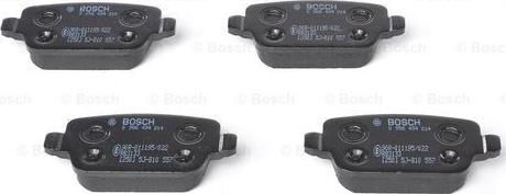 BOSCH 0 986 494 214 - Тормозные колодки, дисковые, комплект unicars.by