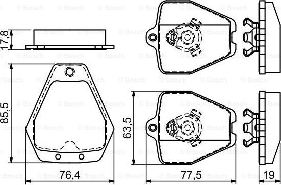 BOSCH 0 986 494 215 - Тормозные колодки, дисковые, комплект unicars.by