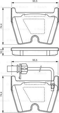 BOSCH 0 986 494 216 - Тормозные колодки, дисковые, комплект unicars.by