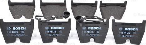 BOSCH 0 986 494 216 - Тормозные колодки, дисковые, комплект unicars.by