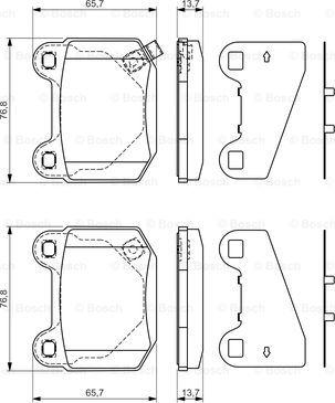 BOSCH 0 986 494 229 - Тормозные колодки, дисковые, комплект unicars.by