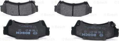 BOSCH 0 986 494 221 - Тормозные колодки, дисковые, комплект unicars.by