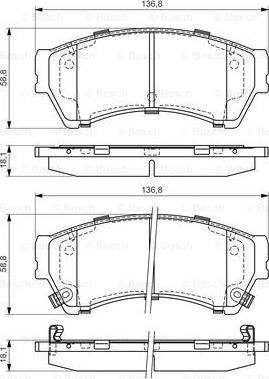 BOSCH 0 986 494 221 - Тормозные колодки, дисковые, комплект unicars.by