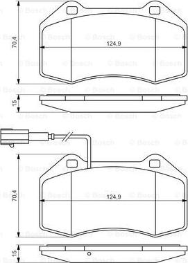 BOSCH 0 986 494 228 - Тормозные колодки, дисковые, комплект unicars.by