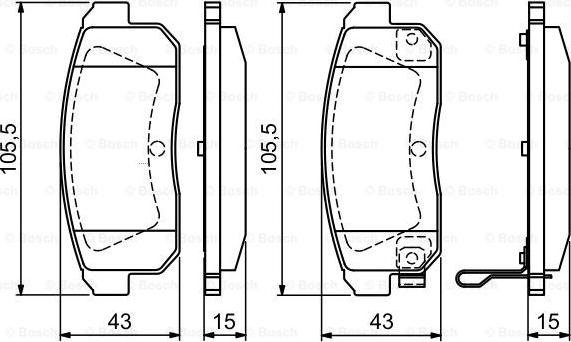 BOSCH 0 986 494 223 - Тормозные колодки, дисковые, комплект unicars.by