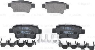 BOSCH 0 986 494 222 - Тормозные колодки, дисковые, комплект unicars.by