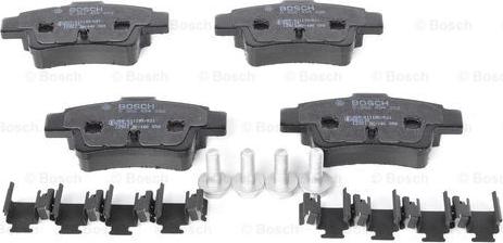 BOSCH 0 986 494 222 - Тормозные колодки, дисковые, комплект unicars.by