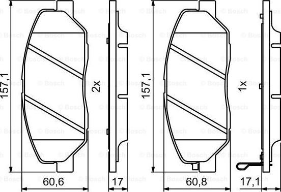 BOSCH 0 986 494 227 - Тормозные колодки, дисковые, комплект unicars.by