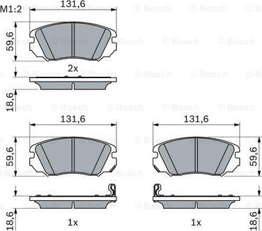 BOSCH 0 986 494 279 - Тормозные колодки, дисковые, комплект unicars.by