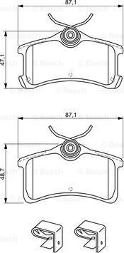 BOSCH 0 986 494 274 - Тормозные колодки, дисковые, комплект unicars.by