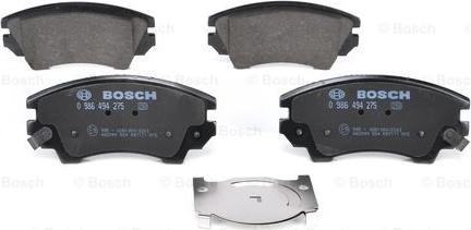 BOSCH 0 986 494 275 - Тормозные колодки, дисковые, комплект unicars.by