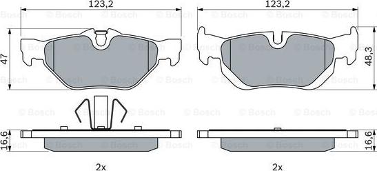 BOSCH 0 986 494 272 - Тормозные колодки, дисковые, комплект unicars.by