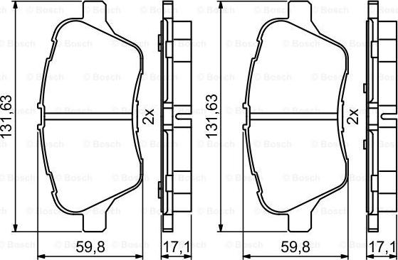 BOSCH 0 986 494 792 - Тормозные колодки, дисковые, комплект unicars.by