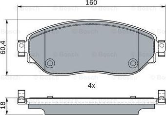 BOSCH 0 986 494 741 - Тормозные колодки, дисковые, комплект unicars.by