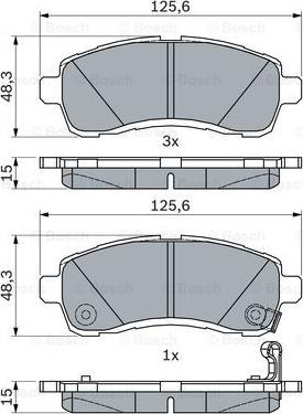 BOSCH 0 986 494 754 - Тормозные колодки, дисковые, комплект unicars.by