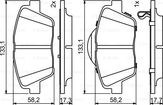 BOSCH 0 986 494 755 - Тормозные колодки, дисковые, комплект unicars.by