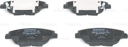 BOSCH 0 986 494 755 - Тормозные колодки, дисковые, комплект unicars.by