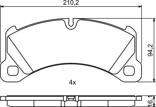 BOSCH 0 986 494 757 - Тормозные колодки, дисковые, комплект unicars.by