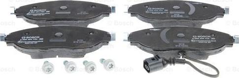 BOSCH 0 986 494 704 - Тормозные колодки, дисковые, комплект unicars.by