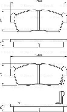 BOSCH 0 986 494 700 - Тормозные колодки, дисковые, комплект unicars.by