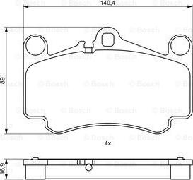 BOSCH 0 986 494 710 - Тормозные колодки, дисковые, комплект unicars.by