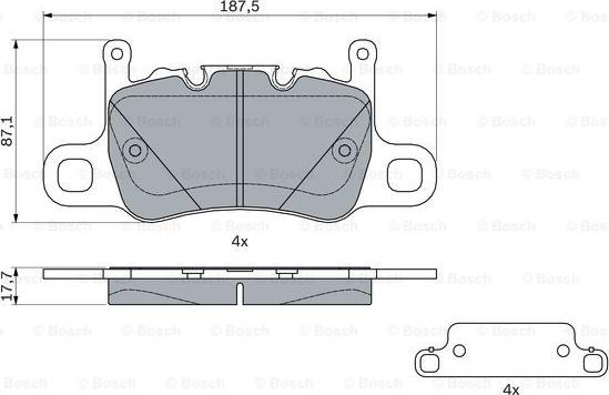 BOSCH 0 986 494 789 - Тормозные колодки, дисковые, комплект unicars.by