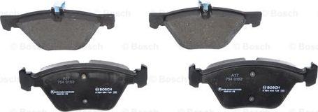 BOSCH 0 986 494 729 - Тормозные колодки, дисковые, комплект unicars.by