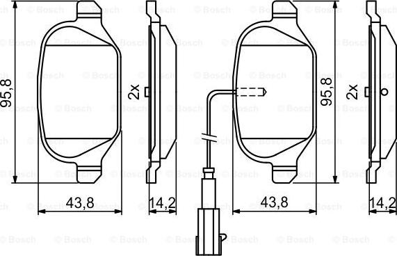 BOSCH 0 986 494 779 - Тормозные колодки, дисковые, комплект unicars.by