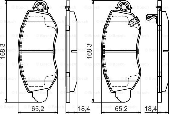 BOSCH 0 986 495 443 - Тормозные колодки, дисковые, комплект unicars.by