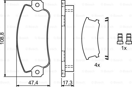 BOSCH 0 986 495 456 - Тормозные колодки, дисковые, комплект unicars.by