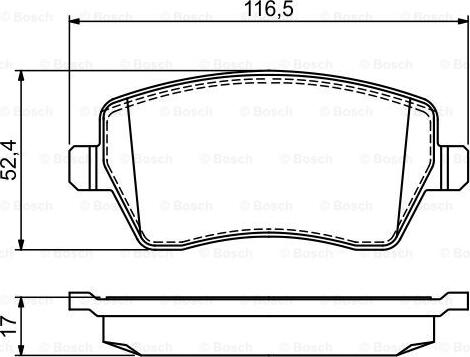 BOSCH 0 986 495 452 - Тормозные колодки, дисковые, комплект unicars.by